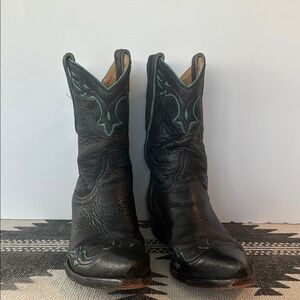 Old Gringo Black and Teal Cowboy Boots